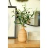 15' Artificial Olive Plant in Wood Finish Ceramic Vase â€“ Tabletop Decorative Accent