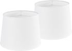 White Texture Lamp Shades Set of 2 Drum Lampshades Replacemnt for Table Lamps Floor Lamps