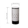 Japanese Style Floor Lamp, Cylindrical Table Floor Lamp with Fabric Shade, Warm Ambient LED Lamp for Living Room, Bedroom, Reading Nook