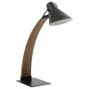 Noah Mid-Century Modern Table Lamp in Walnut and Black by