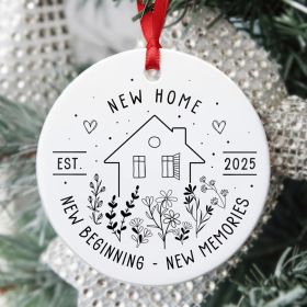 New Home Ornament 2025 - House Warming Gifts - New House Gift Ideas - New Home Christmas Ornament - Gift for New Homeowner, Couple, Women