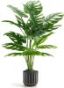 28'' Fake Plants Tall Artificial Monstera Faux Plants Indoor for Living Room Home House Decor