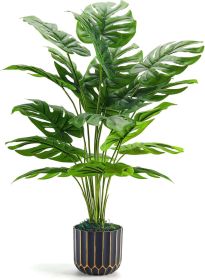 28'' Fake Plants Tall Artificial Monstera Faux Plants Indoor for Living Room Home House Decor