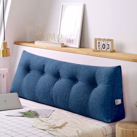 SOGA 120cm Blue Triangular Wedge Bed Pillow â€“ Bedside Backrest Cushion