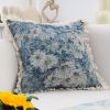 SOGA 50cm Oil Painting Shabby Chic Style Handmade Throw Pillow â€“ Full Floral Needlepoint Decorative Cushion for Sofa, Bed, Living Room