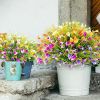 5 Bundles Artificial Calla Lilly Realistic UV Resistant Fake Flowers Faux Plastic Long Stem Plants for Indoor Planter Home Porch Yard Spring Summer Ce