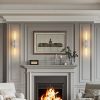 Wall Sconces Set of Two, Hardwired Brushed Nickel Bathroom Sconces Wall Lighting with Clear Glass