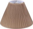 Mushroom Pleated Traditional Sienna Brown Faux Silk Fabric Spider Shade