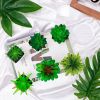 6pcs Succulents Plants Artificial Indoor Decor Fake Succulent in Pots Small Faux Plastic Plant Greenery Modern Ornament for Office Desk Home Bedroom W