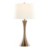 Lenuxe 29" Contemporary Metal Table Lamp in Matte Golden Bronze with Off-White Linen Shade from Grandview Gallery by - Set of 2