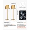 Cordless Table Lamp, 2-Pack, 5200mAh Built-in Rechargeable Battery Desk Lamp, 3 Color Stepless Dimming Up, 3000-6500K Color Temperature