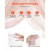 Artificial Wedding Arch Flowers Kit, Pink Wedding Arch Flowers with Drapes Kit (Pack of 5) - 2 Pcs Floral Arrangement, 3 Pcs Sheer Drapes