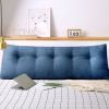 SOGA 120cm Blue Triangular Wedge Bed Pillow â€“ Bedside Backrest Cushion