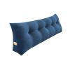 SOGA 120cm Blue Triangular Wedge Bed Pillow â€“ Bedside Backrest Cushion