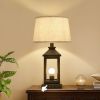 20.5in Black Gold Farmhouse Bedside Table Lamp, Suitable For Living Rooms, 3-Way Dimmable Touch Modern Bedside Table With 2 Lights For Bedrooms, Homes