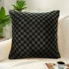 SOGA 30cm Urban Light Luxury Dark Green Checkered Lumbar Throw Pillow â€“ Decorative Cushion for Sofa, Bed, Living Room, or Modern Home DÃ©cor Accent