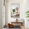 60*36" Oversized Modern Rectangle Bathroom Mirror with walnut Frame Decorative Large Wall Mirrors for Bathroom Living Room Bedroom Vertical or Horizon
