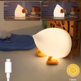 LED Pear Fruit Night Light Cute Rechargeable Dimming Touch Silicone 7 Color Table Lamp Bedroom Bedside Decor Gift Kid Boby Light (Ships From: China, Emitting Color: Basic)