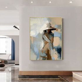 Ladies on holiday oil on canvas Set of 2 female Wabi sabi Wall Art Woman Painting Set of 2 Woman Modern wall art Woman Painting Unique gift (Style: 01, size: 80x120cm)