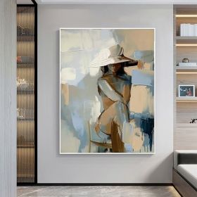Ladies on holiday oil on canvas Set of 2 female Wabi sabi Wall Art Woman Painting Set of 2 Woman Modern wall art Woman Painting Unique gift (Style: 01, size: 90x130cm)