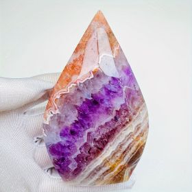 Amethyst Agate Freeform/ Crystal Ornament/ Mexican Lace Agate/ Amethyst/ Rocks and Minerals, Home decoration, holiday party decorations (weight: 400-500g)
