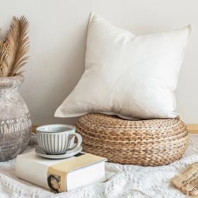 Linen Throw pillow; 18x18 inch Linen Accent Pillow (Material: Navy Blue)