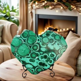 1pc Stunning Malachite Slab, Polished Malachite Slices, Crystal Specimen Collection, Malachite Eye, Elegant Rough Stone for Home And Office (weight: 500-600g)