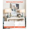 Lamp Shade 2 Set, 11 in Top x 13 in Bottom x 10 in High (Spider Fitter), Medium Lampshade with Harp
